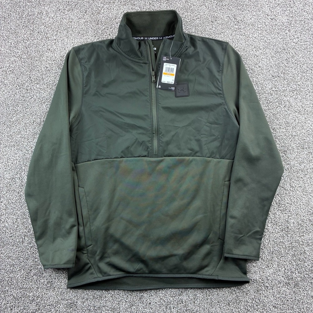 NEW Under Armour AF Storm 1/2 Zip Mens Small Green Pullover Jacket 1373851